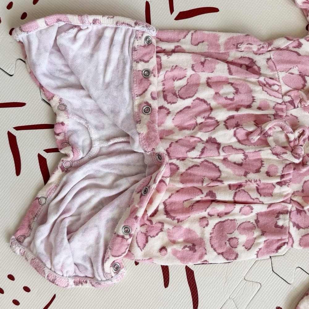 Jessica Simpson Pink Leopard Print Romper - Picture 4 of 8